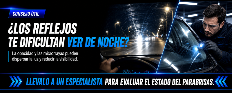 ¿Los reflejos te dificultan ver de noche?